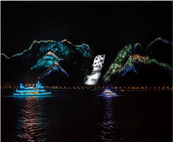 City lighting spectacle